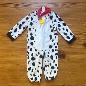 Disney 101 Dalmatians white black spotted dog red collar costume SIZE 12-18M